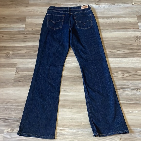 Levi's 512 Perfectly Slimming Bootcut Jeans Women's 8 Dark Wash Midrise Comfort - Picture 8 of 15